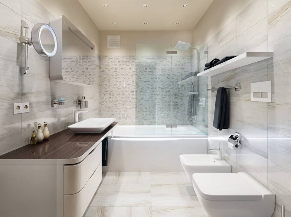 Ванная комната: дизайн, фото 6 кв м, санузел совмещенный, рекомендации, советы
