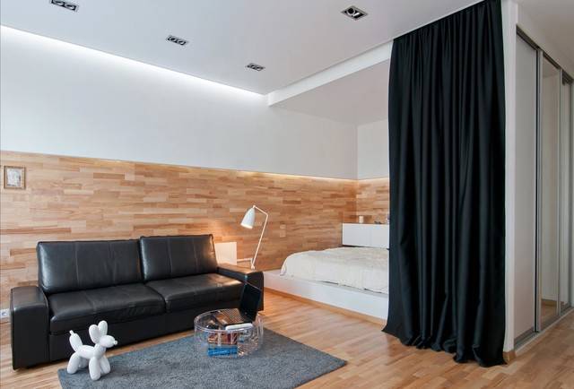Зонирование комнаты на спальню и гостиную (70 фото): идеи дизайна спальни-гостиной
