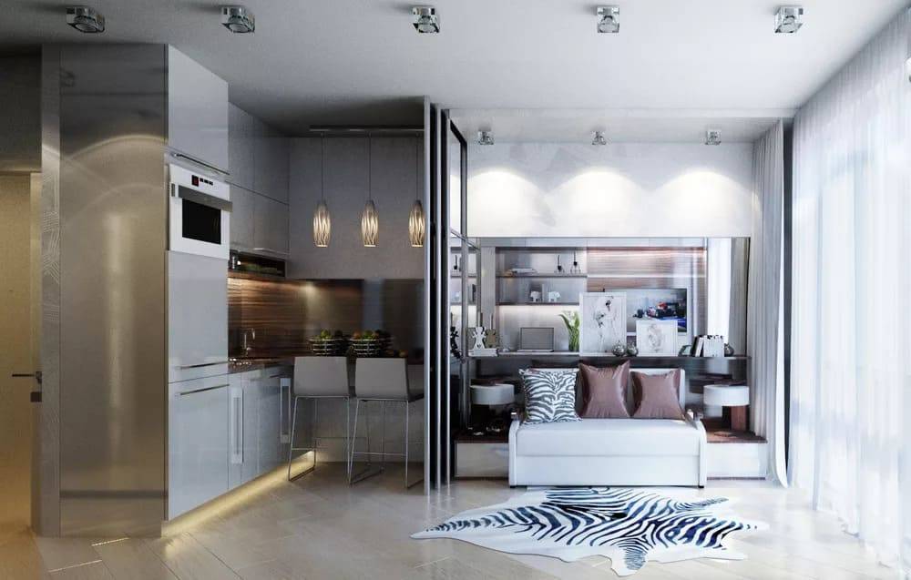 Планировка квартиры-студии 24 кв. м. (82 фото): дизайн-интерьер, кухня и отделка