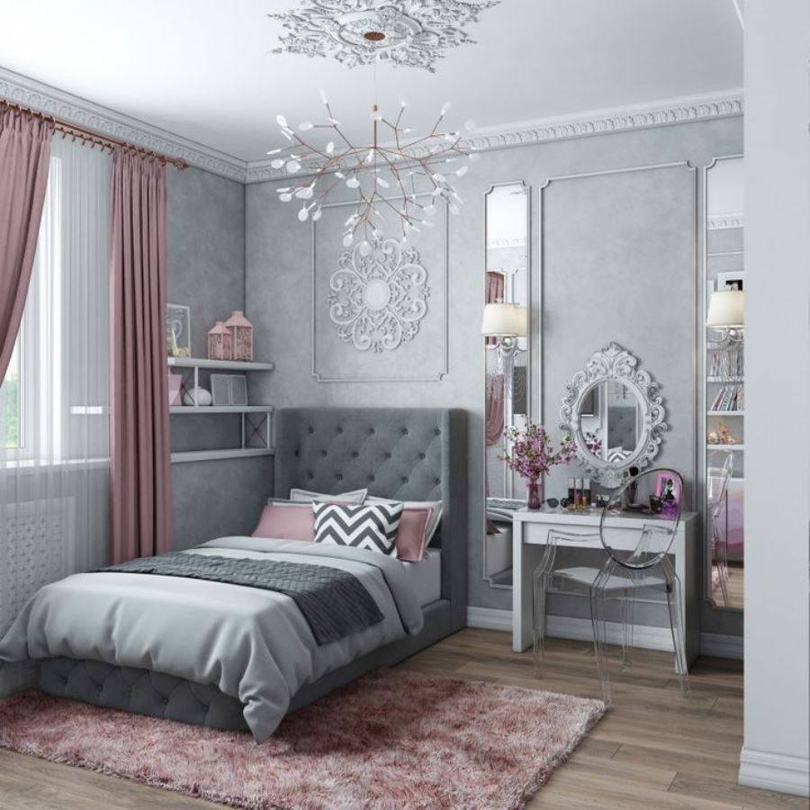 Советы и рекомендации по оформлению спальни в серо-розовых тонах