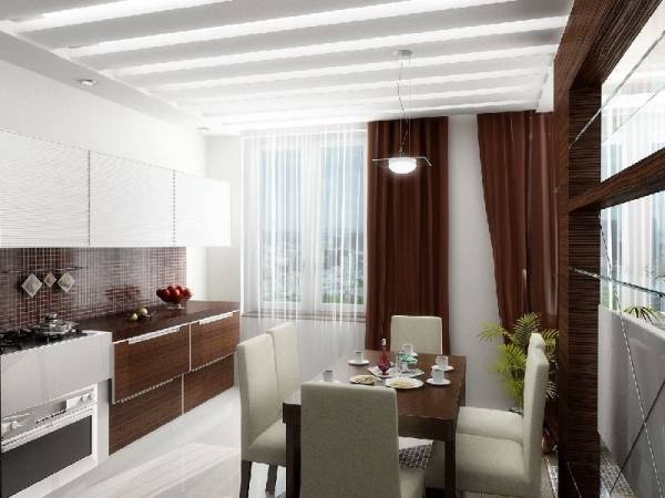 Дизайн кухни-гостиной площадью 15 кв. м.