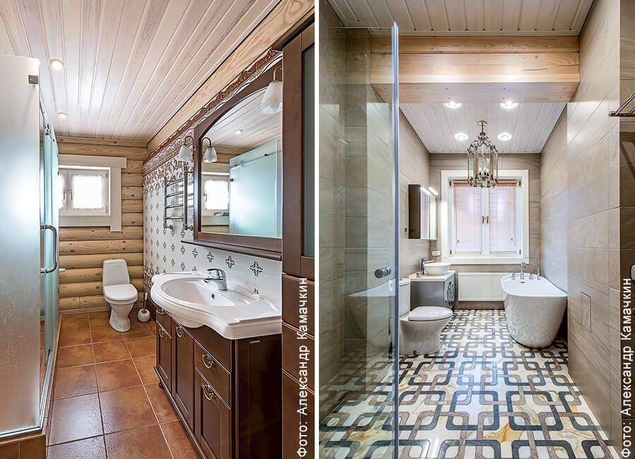 Ванная комната в деревянном доме (97 фото): дизайн и отделка душевой в доме из бруса, интересные решения для интерьера, варианты обустройства