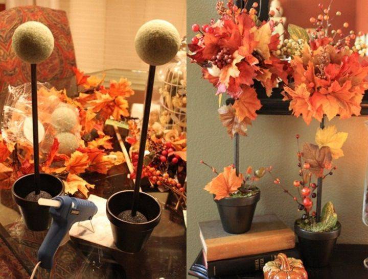 Осенний топиарий: из природных материалов, как сделать пошагово своими руками, мастер-класс (29 фото)