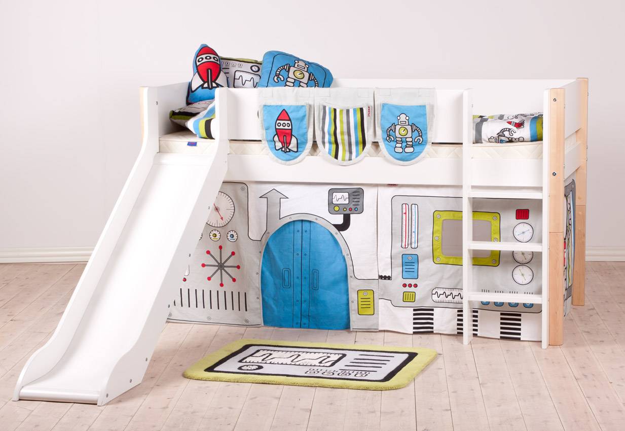 Детские комнаты с двухъярусной кроватью - фото примеров