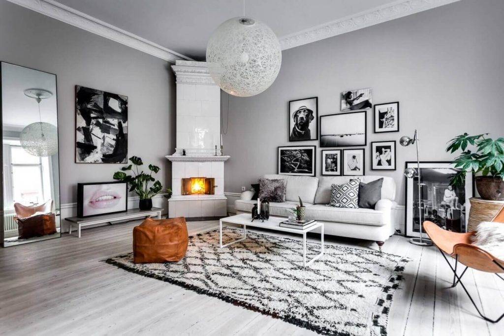 Скандинавский стиль в гостиной - как сделать комнату уютнее