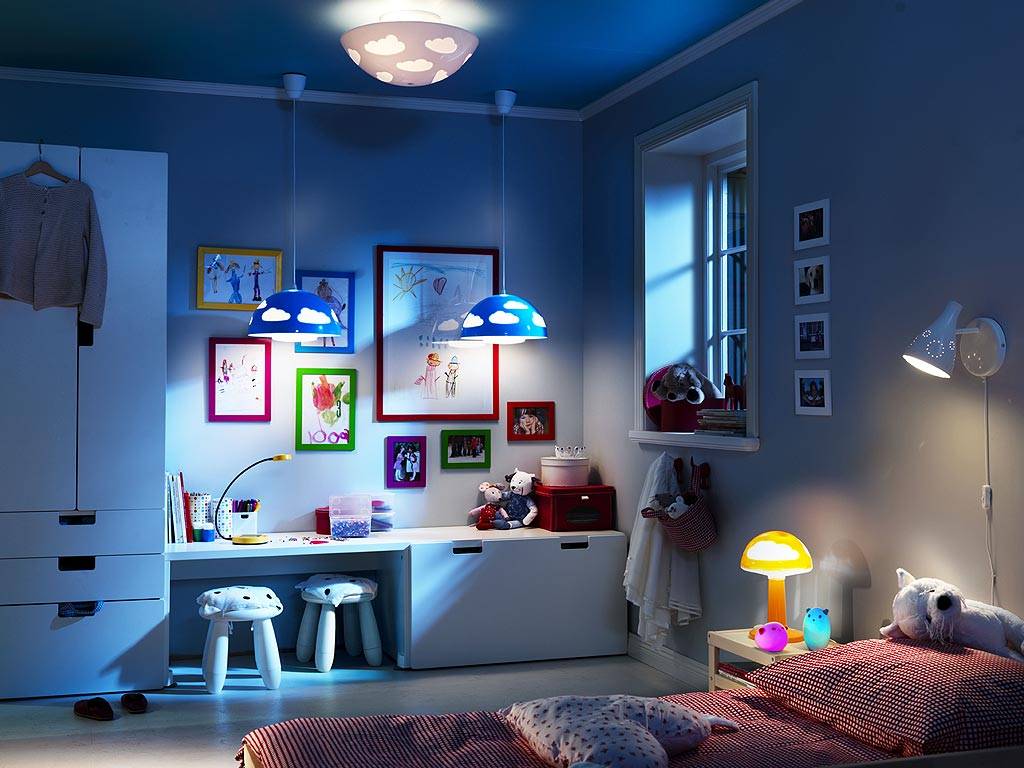 Варианты выбора дизайна и стиля светильников для детской комнаты