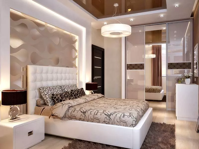 Интерьер спальной комнаты в стиле модерн