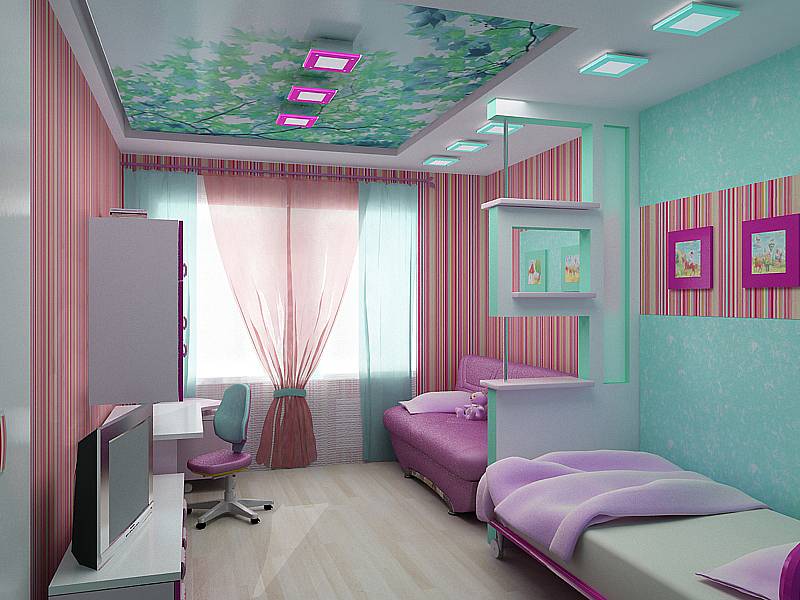 Освещение в детской комнате: светильники для натяжных и подвесных потолков, подсветка и основной свет