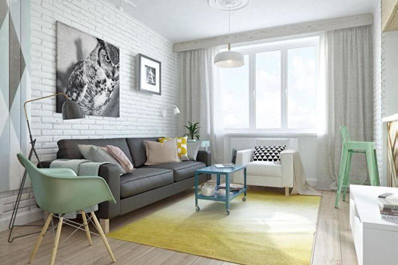 Скандинавский стиль в гостиной — идеи для дизайна