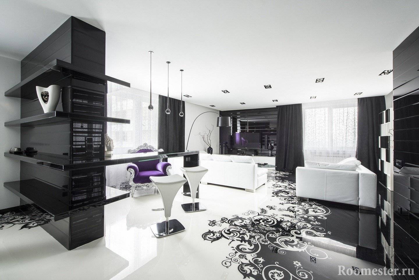 Черно-белый интерьер: идеи для оригинального дизайна в квартире