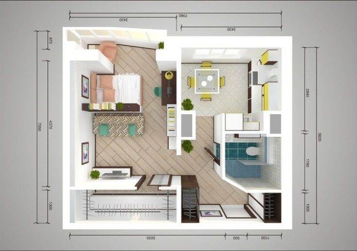 Дизайн интерьера двухкомнатной квартиры 44 кв м: фото перепланировок и идеи ремонта малогабаритной двушки в хрущевке