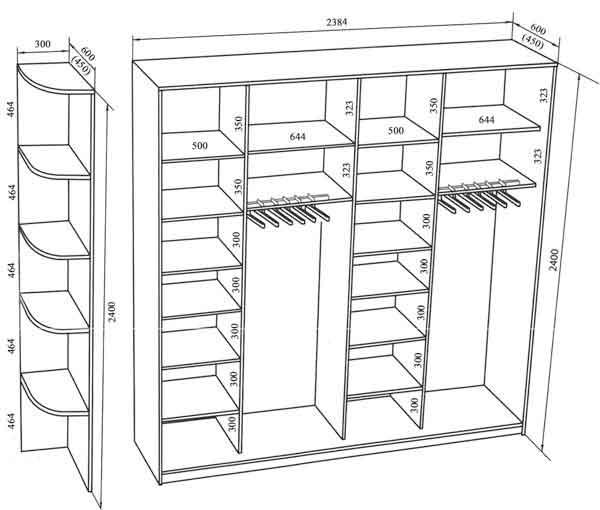 Как обустроить шкаф-купе внутри: идеи и полезные рекомендации по наполнению