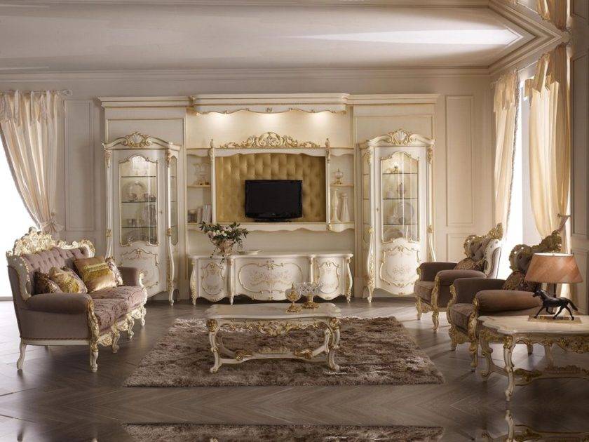 Гостиные в стиле барокко (37 фото): дизайн интерьера залов в светлых и темных тонах, примеры красиво оформленных комнат