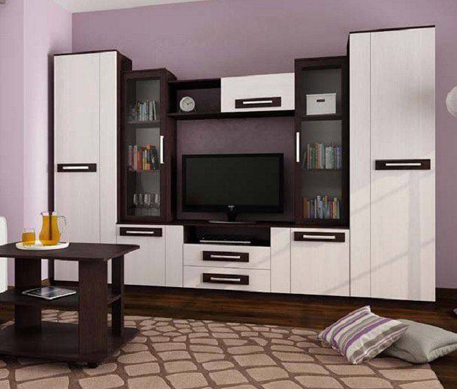 Корпусная мебель для гостиной (75 фото): набор в современном стиле из италии, варианты с угловым шкафом, сочетание «модерна» и «классики», красивые примеры в интерьере квартиры и дома