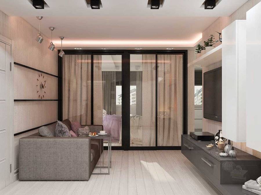 Дизайн однокомнатной квартиры 45 м2: советы, 75 фото интерьеров