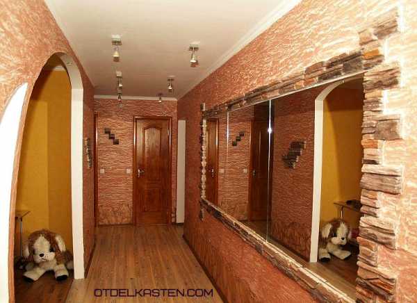 Варианты отделки стен в прихожей (90 фото): варианты дизайна коридора в квартире с нишей, чем отделать, цвет стен и декор, оформление, покраска и ламинат на стене