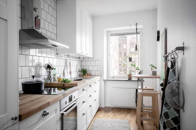 Дизайн маленькой кухни: 45 идей его реализации на фото
