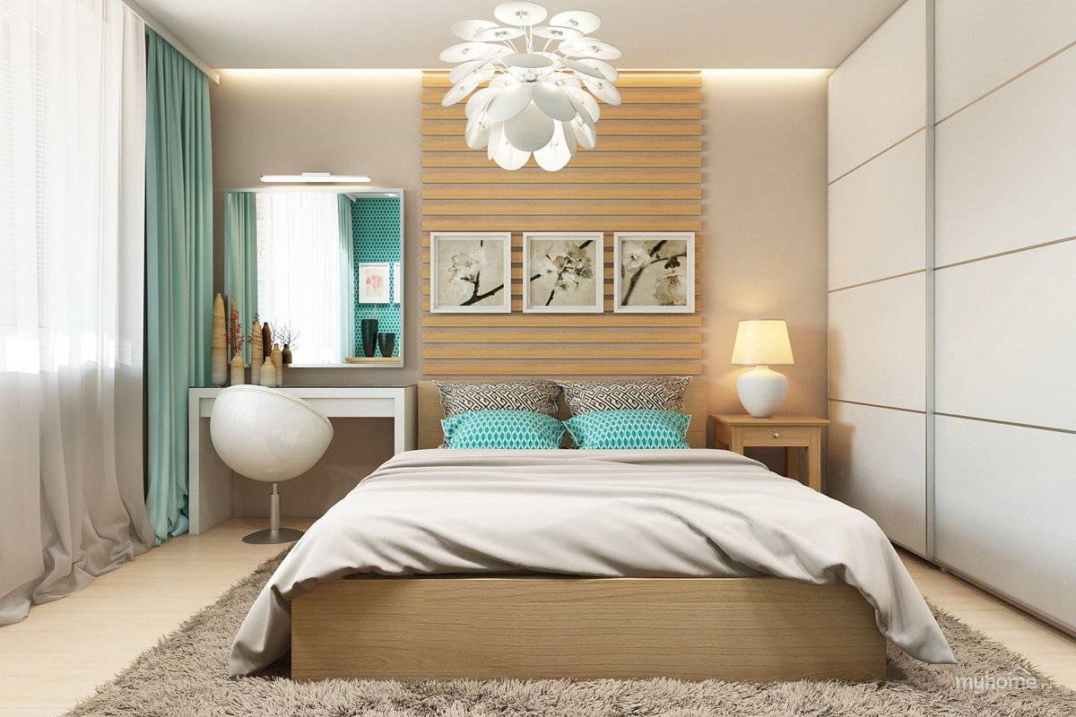 Дизайн и оформление спальни 9 кв.м. - выбор мебели, 75 фото идей