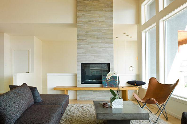 Интерьер гостиной в стиле минимализм, в том числе дизайн зала в светло-бирюзовых тонах + фото