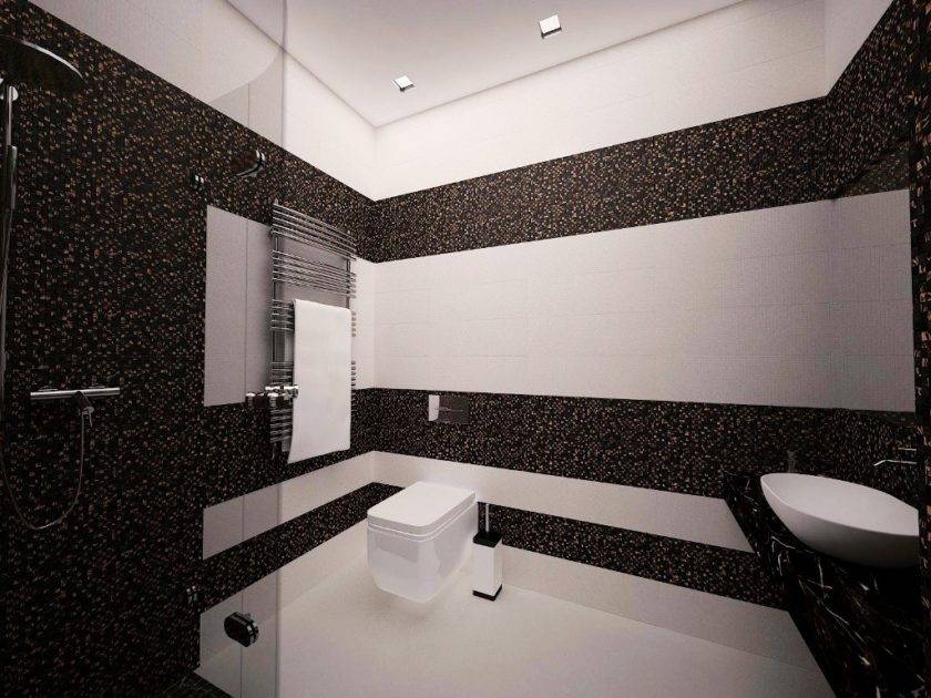 Дизайн черно-белой ванной комнаты + 75 фото - «интерьер ванной»