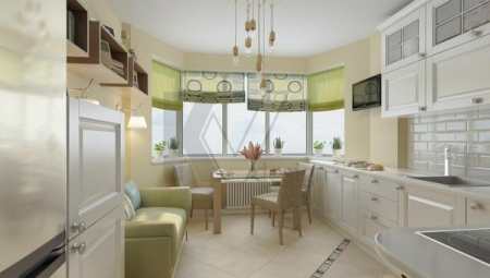 Дизайн и ремонт кухни однокомнатной квартиры дома серии п-44.
