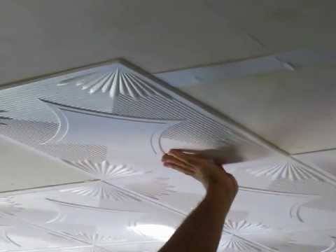 Как правильно клеить потолочную плитку по диагонали
