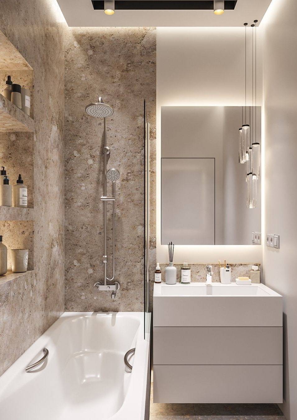 Дизайн совмещенного санузла 6 кв. м (77 фото): оформление интерьера ванной комнаты с туалетом, планировка санузла 2 на 3 метра