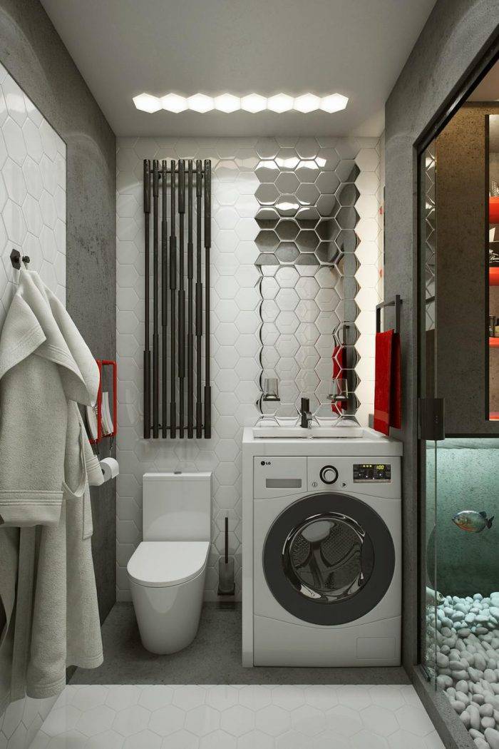 Стиральная машина в ванной: особенности установки, подбор места и основные варианты размещения (100 фото)