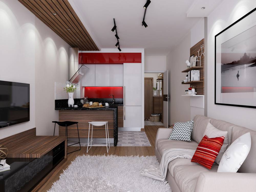 Дизайн квартиры-студии 30 кв м  лучшие идеи (проекты + фото) и советы