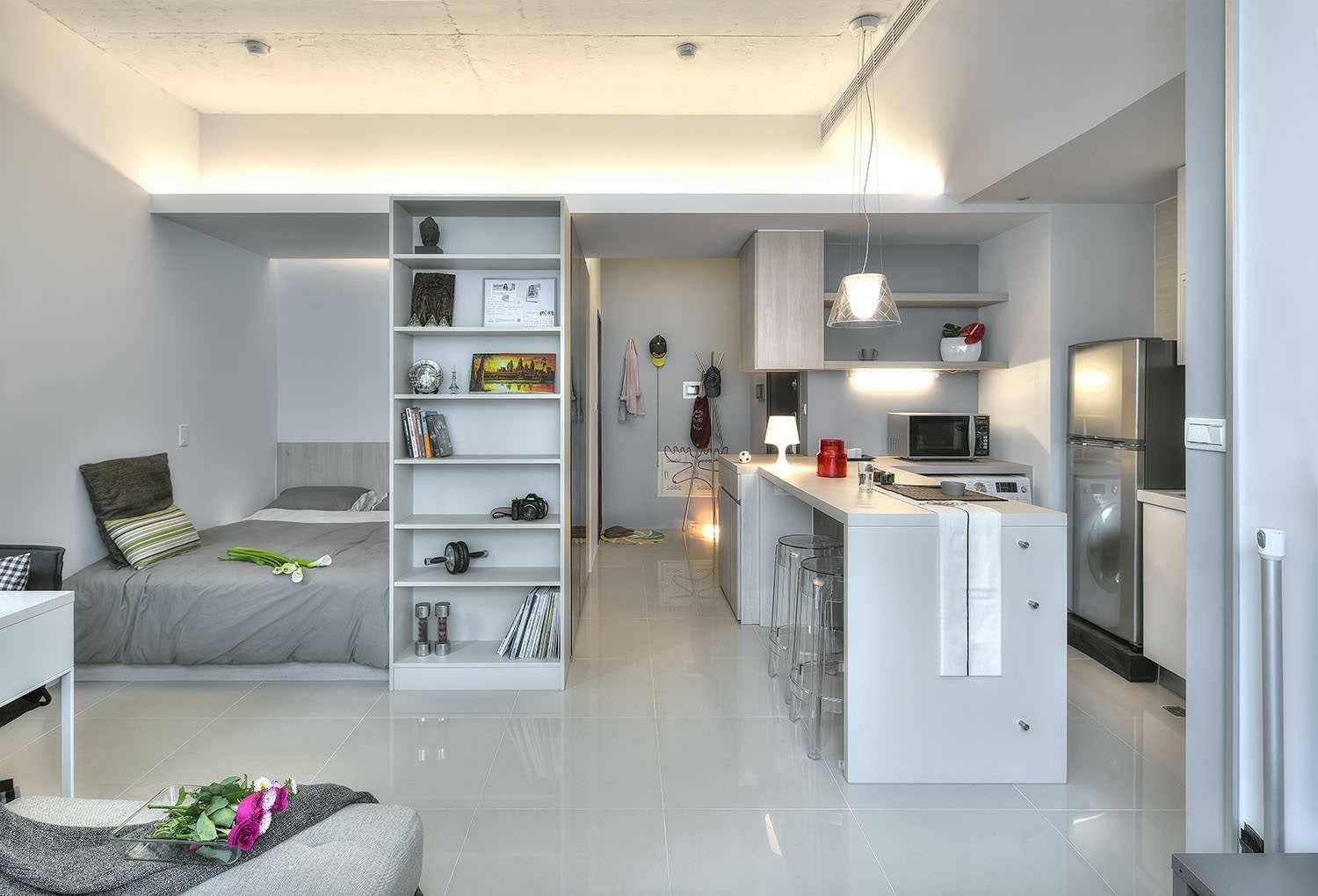 Дизайн квартиры 36 кв. м. – зонирование, идеи обустройства, фото в интерьере