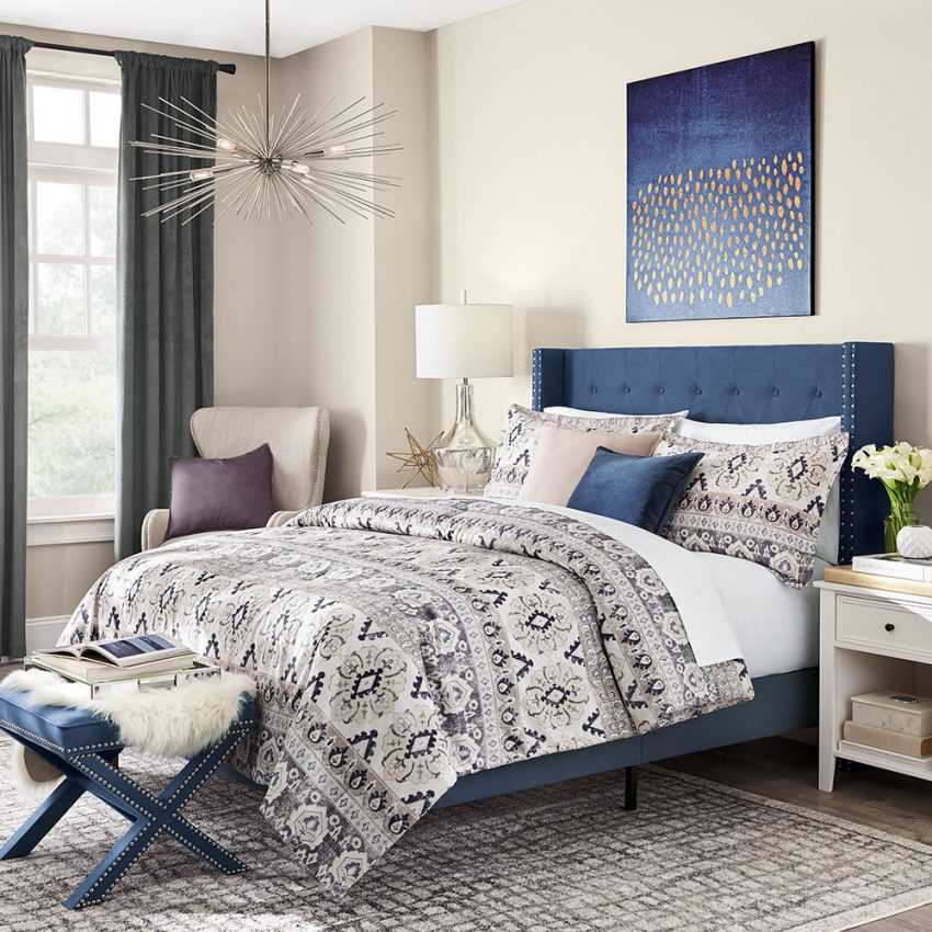 Голубая спальня: 105 фото элегантных и романтичных вариантов украшения спальни