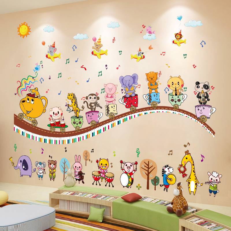 Виды наклеек в детскую комнату на стену: виниловые, большие, плакаты и постеры