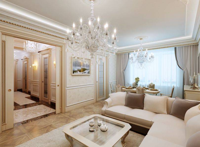 Классический дизайн квартиры - 110 фото элегантно оформленного интерьера