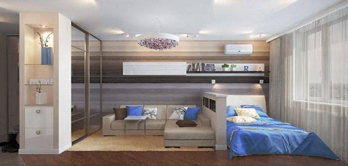 Дизайн гостиной и детской в одной комнате — примеры интерьера