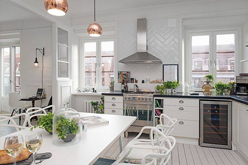 Кухня в скандинавском стиле (89 фото): интерьер маленькой кухни в стиле скандинавии. варианты дизайна белых, серых и других кухонь, выбор кухонного гарнитура и постеров