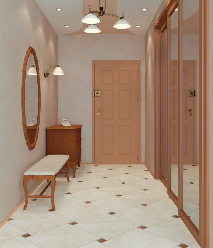 Плитка в коридор - дизайн и укладка, варианты напольной и настенной отделки