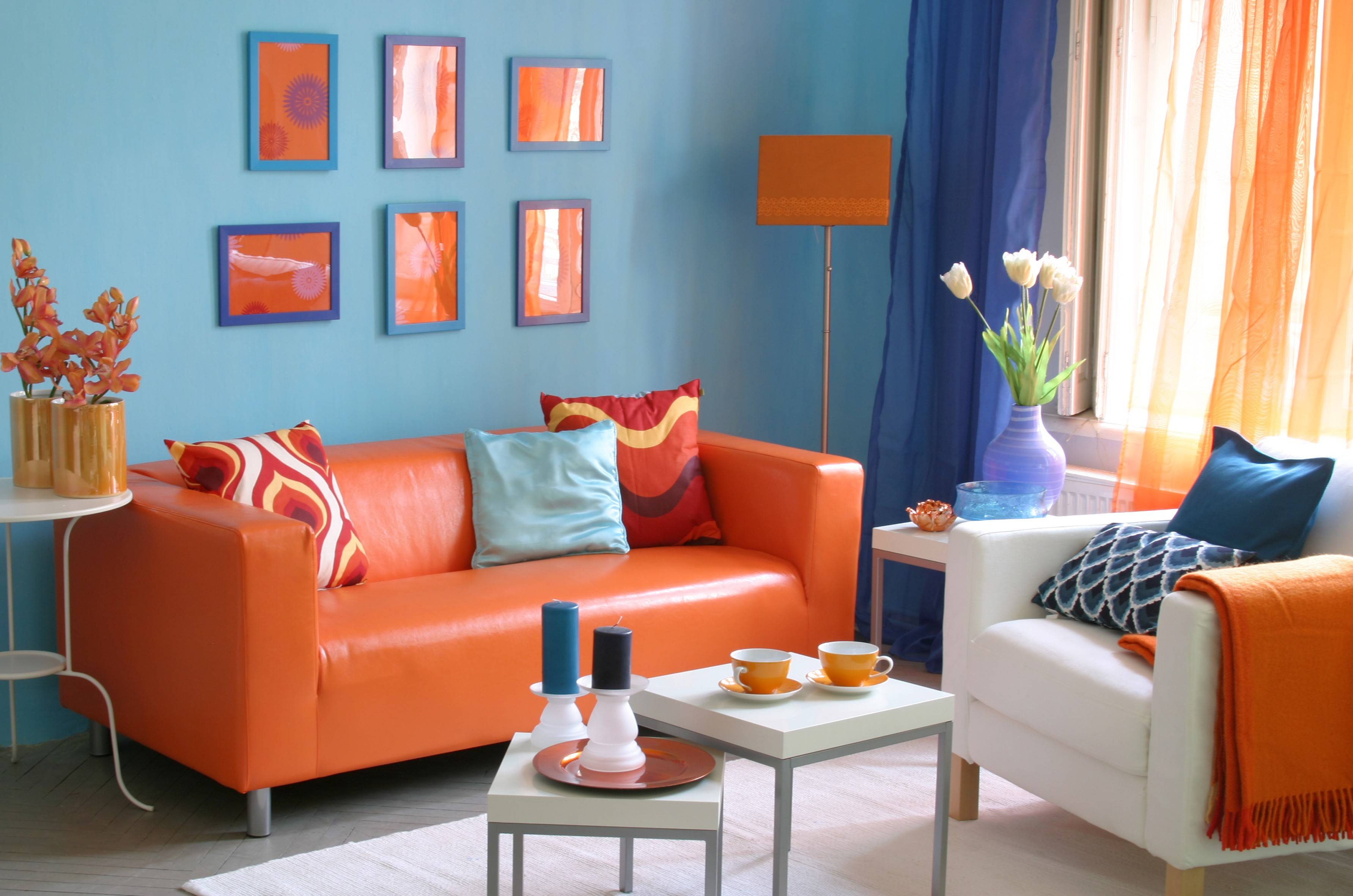 Синяя гостиная: 100 фото лучших примеров - дизайн интерьера
