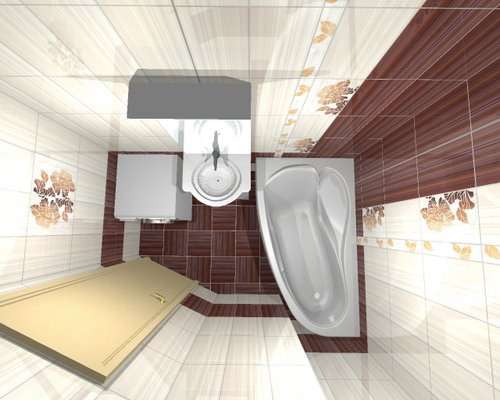 Раскладка плитки в ванной - 65 фото интерьеров