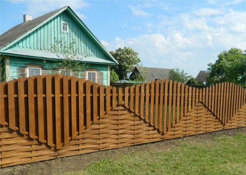 Забор из деревянного штакетника своими руками: планы и чертежи с фото