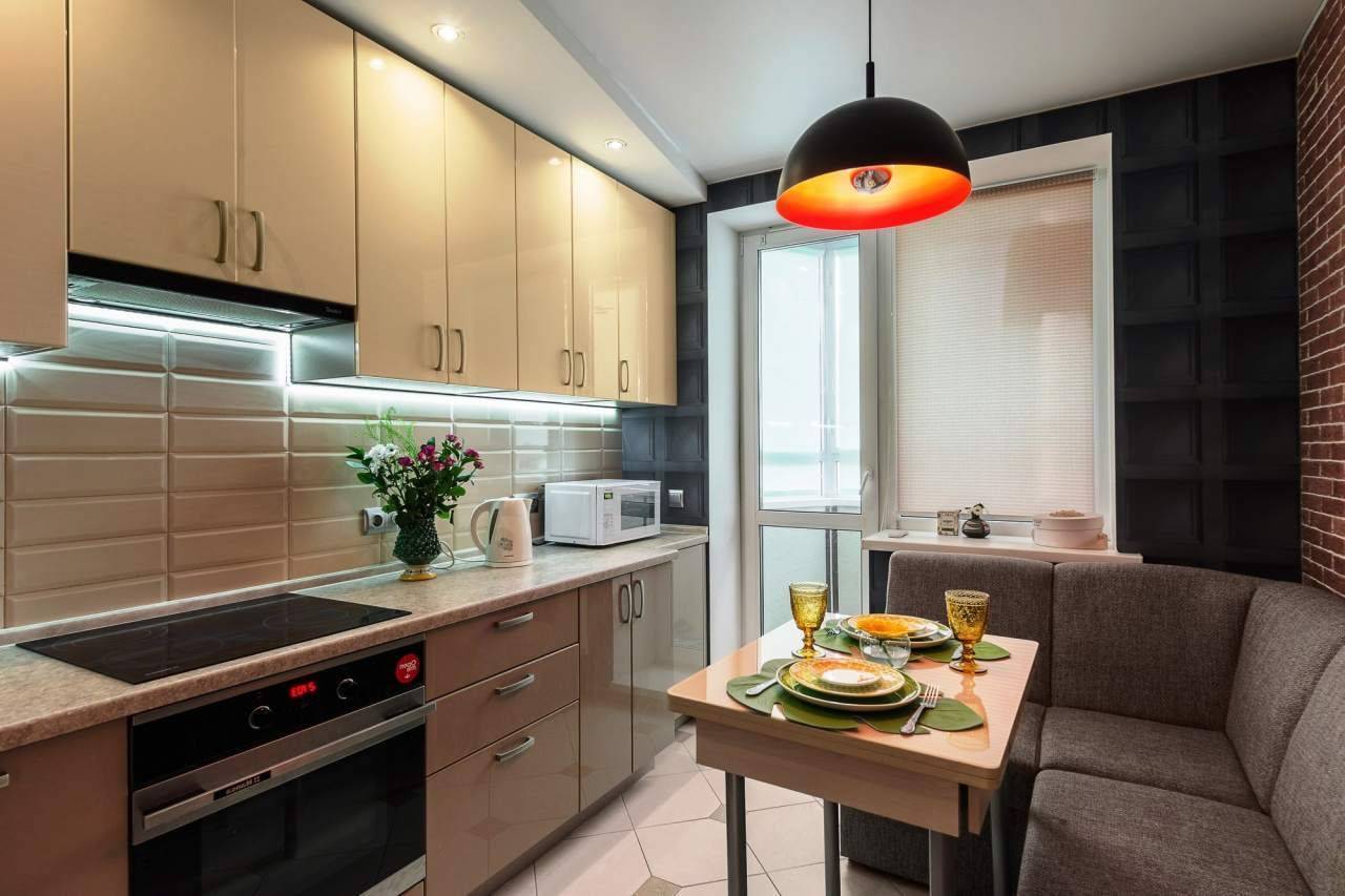 Дизайн кухни с диваном — 24 фото в интерьерах 9-16 кв. м