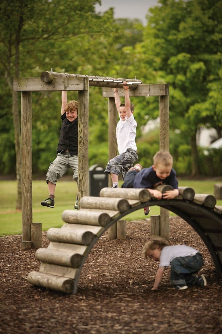 Детские игровые площадки на даче своими руками (100 фото)