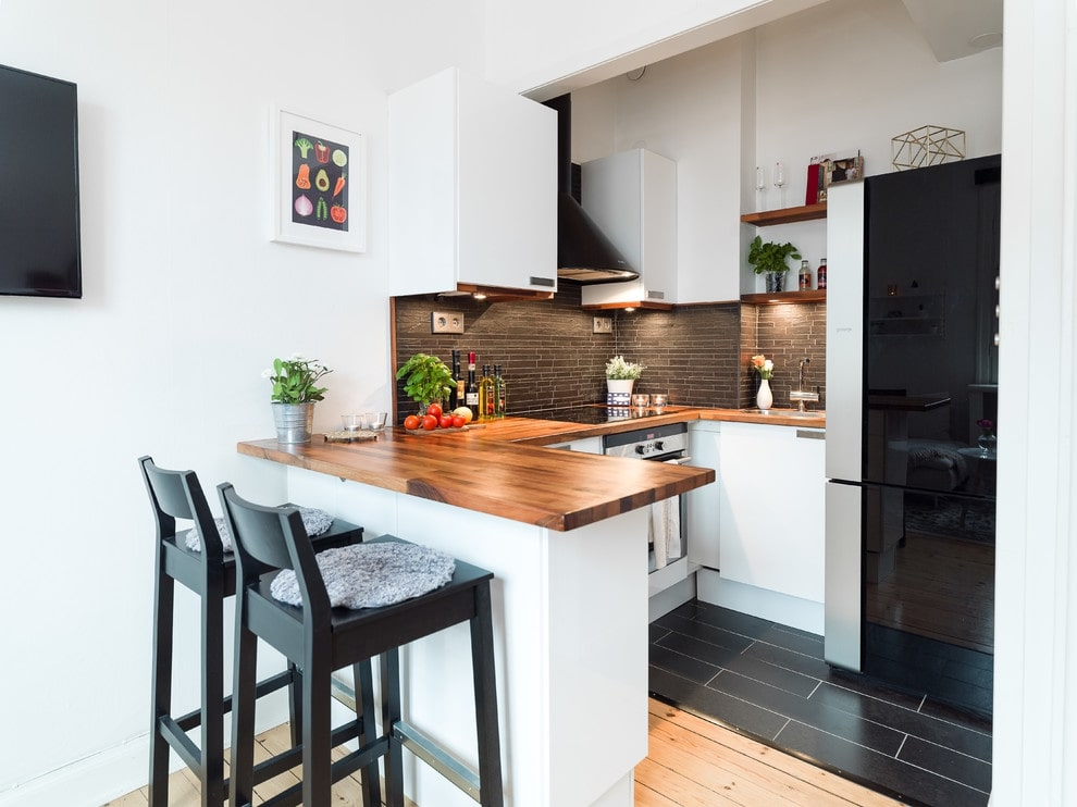 Дизайн кухни 6 кв. м: фото, планировка маленьких кухонь с холодильником