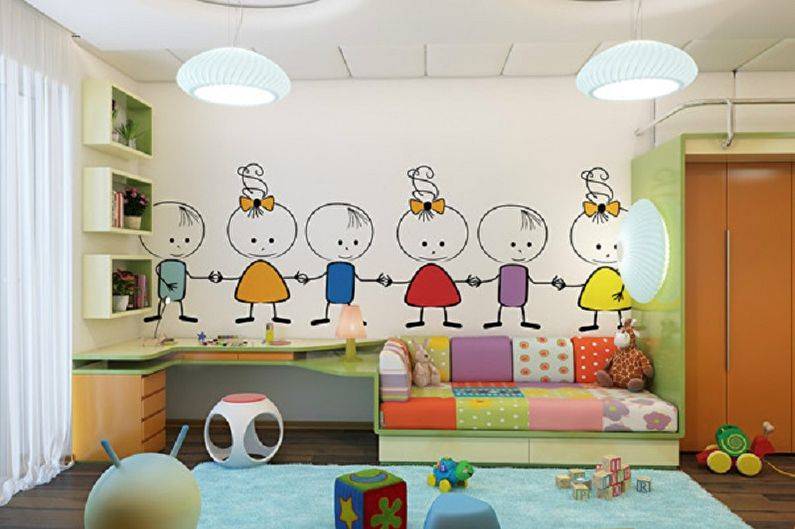 Варианты стиля и дизайна настенных наклеек для детской комнаты