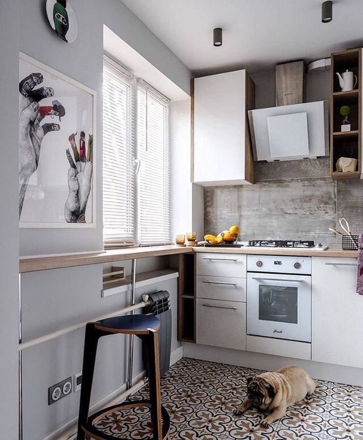 Дизайн маленькой кухни 5 кв. м с холодильником (70 фото): планировка комнаты 5 квадратных метров, малогабаритные угловые кухонные гарнитуры в интерьере