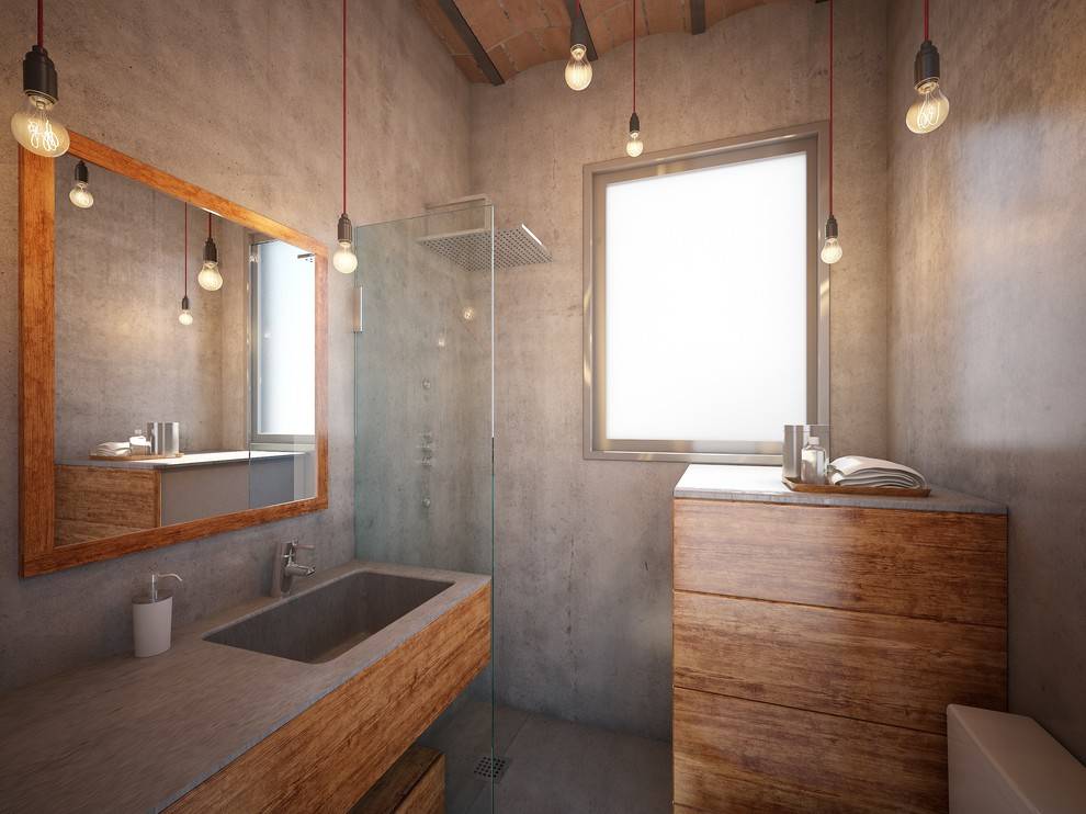Оформление ванной комнаты под лофт: признаки стиля и варианты отделки