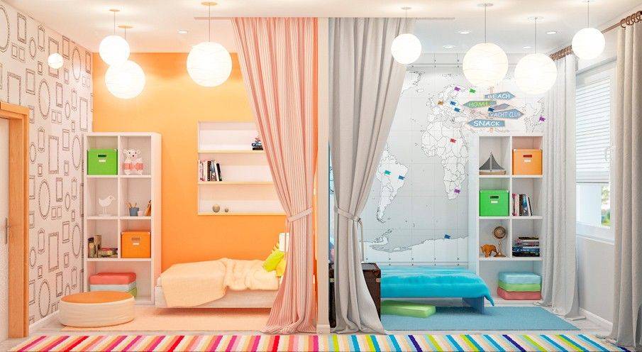Нюансы в создании интерьера детской комнаты для двоих детей