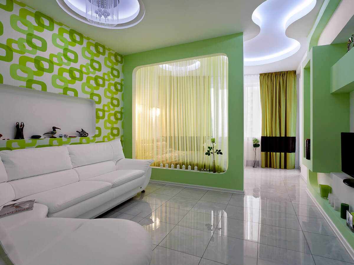 Дизайн зала 20 кв. м в квартире (81 фото): интерьер гостиной комнаты площадью 19 метров с угловым диваном