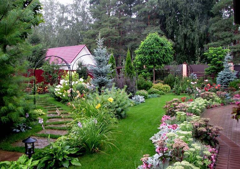 Ландшафтный дизайн садового участка площадью 6 соток