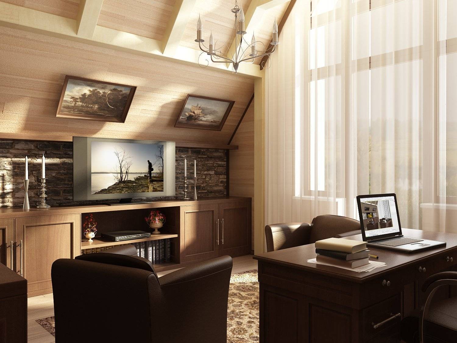 Дизайн кабинета в квартире: 45 фото в современном стиле