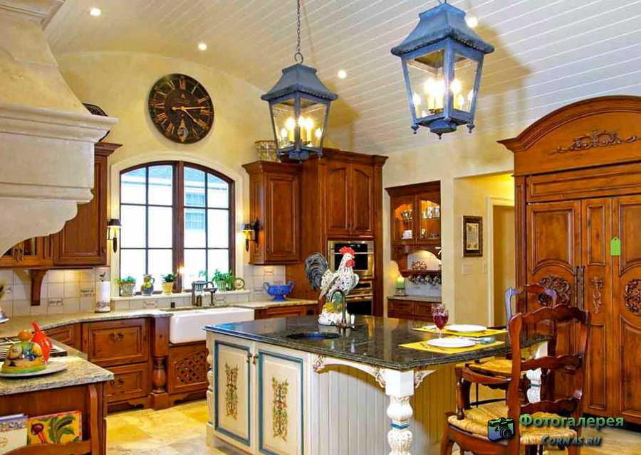 Дизайн интерьера кухни в деревенском стиле